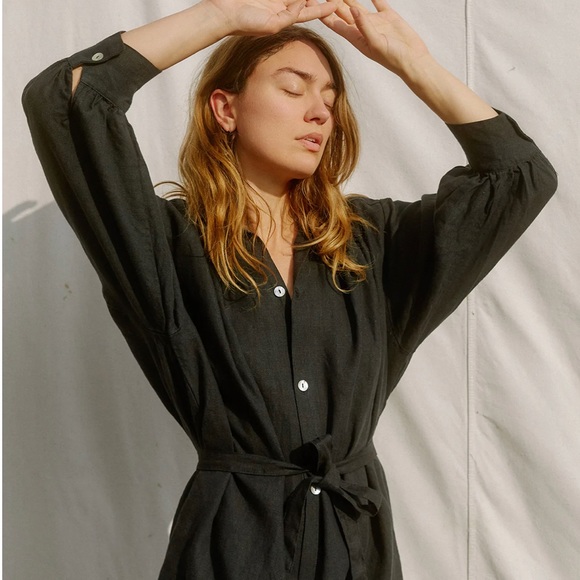 Sugar Candy Mountain Linen Shirt Dress - Picture 4 of 4
